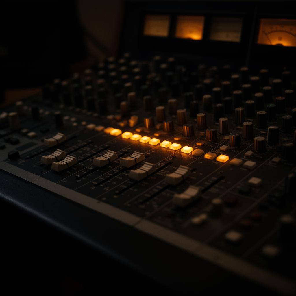 Mesa de mezclas en estudio